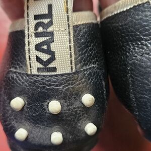 Womens Karl Lagerfeld Slip On Loafers Square Toe